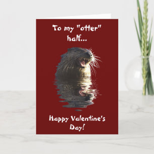 Festiva Tarjeta de El día de San Valentín OTTER