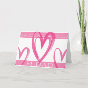 Festiva Tarjeta de el día de San Valentín para #1 Dad