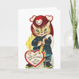 Festiva Tarjeta de El día de San Valentín para gato de Gua