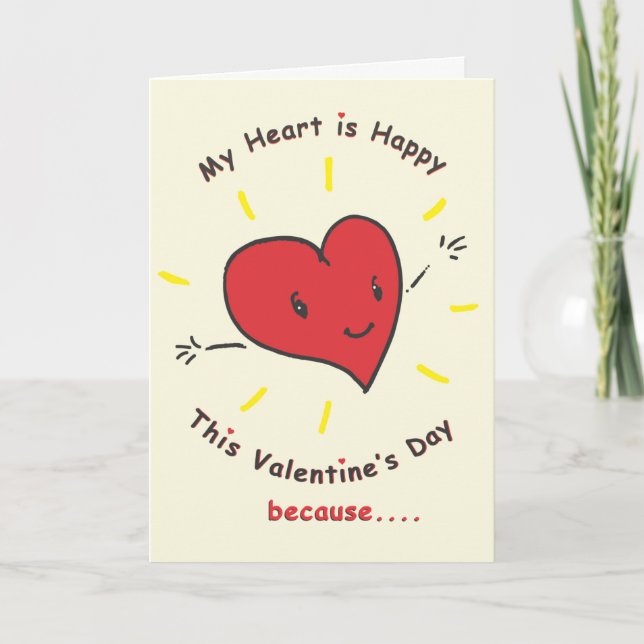 Festiva Tarjeta de el día de San Valentín para tío (Anverso)