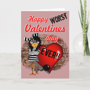 Festiva Tarjeta de El día de San Valentín penitenciario