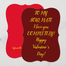 Festiva Tarjeta de El día de San Valentín Soulmate