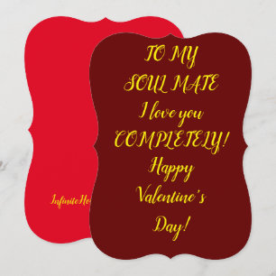 Festiva Tarjeta de El día de San Valentín Soulmate
