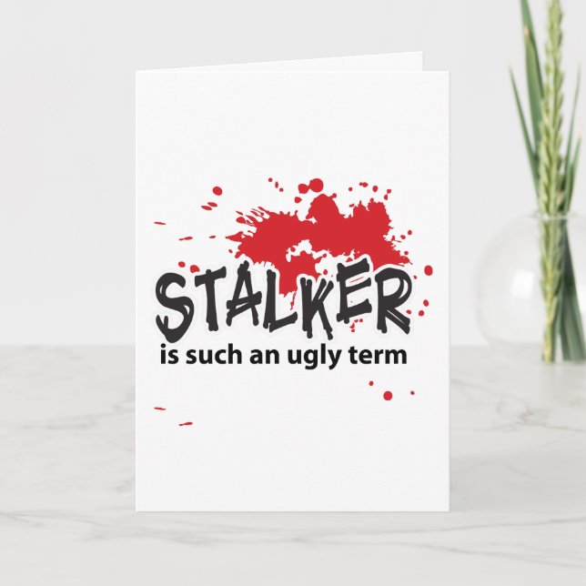 Festiva Tarjeta de El día de San Valentín Stalker (Anverso)