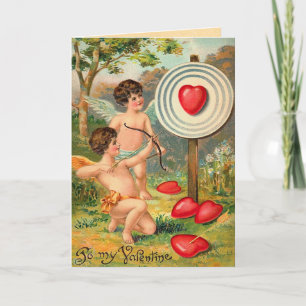 Festiva Tarjeta de El día de San Valentín Vintage