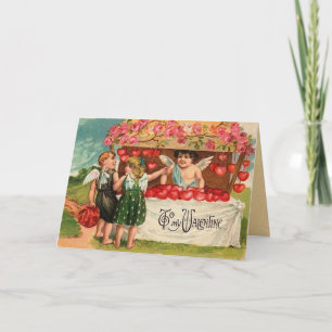 Festiva Tarjeta de El día de San Valentín Vintage