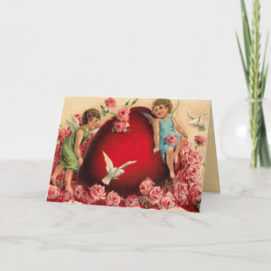 Festiva Tarjeta de El día de San Valentín Vintage