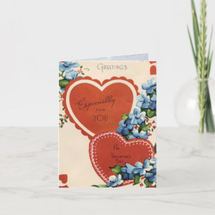 Festiva Tarjeta de El día de San Valentín Vintage