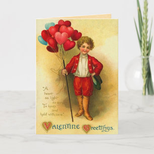 Festiva Tarjeta de El día de San Valentín Vintage