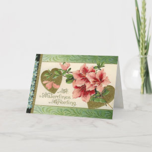Festiva Tarjeta de El día de San Valentín Vintage