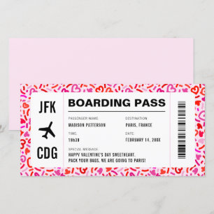 Festiva Tarjeta de embarque de vuelo de día de San Valentí