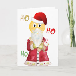 Festiva Tarjeta de emoji Santa Navidades