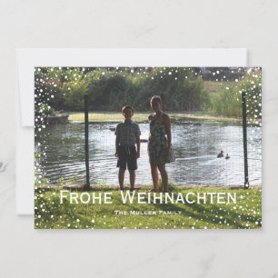 Festiva Tarjeta de encargo Frohe Weihnachten de las
