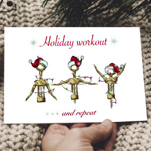Festiva Tarjeta de entrenamiento divertida para Navidades