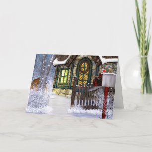 Festiva Tarjeta de escenas navideñas para navidades