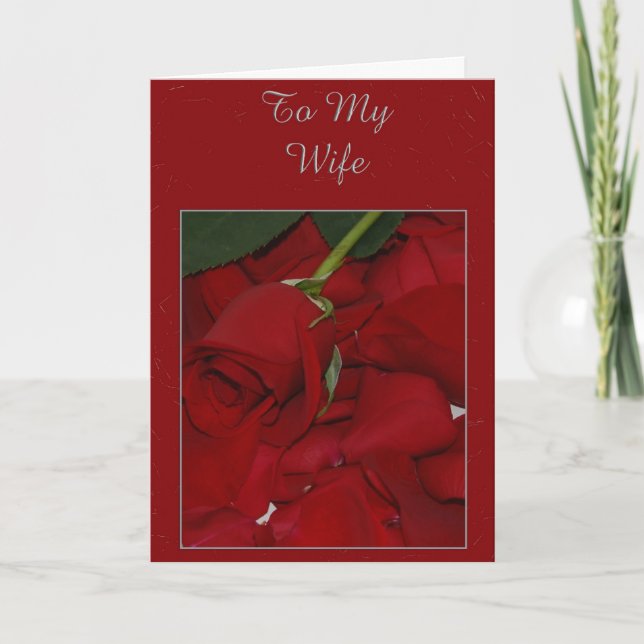 Festiva Tarjeta de esposa de San Valentín (Anverso)