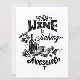 Festiva Tarjeta de estilo de vino para amigos