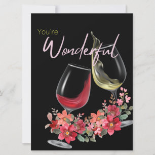 Festiva Tarjeta de estilo de vino para amigos