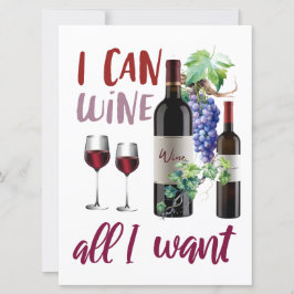 Festiva Tarjeta de estilo de vino para amigos