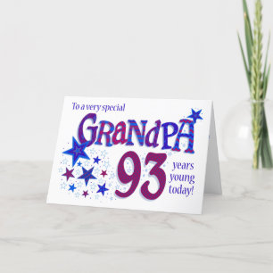 Festiva Tarjeta de estrellas para el 93 aniversario del ar