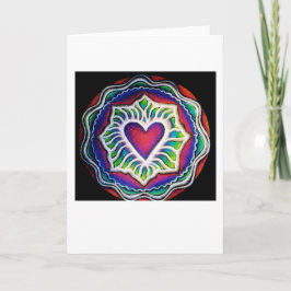 Festiva Tarjeta de extensión de la mandala del corazón