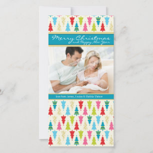 Festiva TARJETA DE FAMILIA DE FESTIVIDAD: patternedxmastre