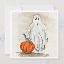 Tarjeta de Fantasma de Halloween