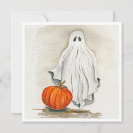 Festiva Tarjeta de Fantasma de Halloween