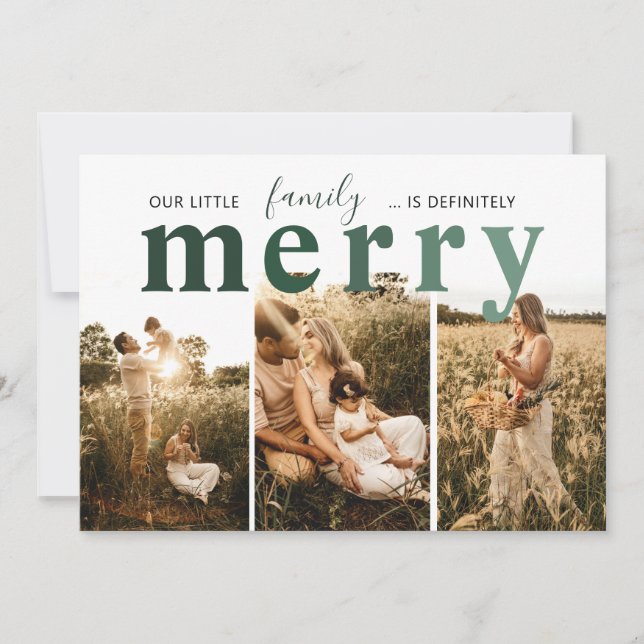 Festiva Tarjeta de Felices Fiestas de Nuestra Familia (Anverso)