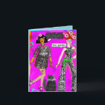 Festiva Tarjeta de felicitación<br><div class="desc">Arte de chica mala</div>