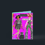 Festiva Tarjeta de felicitación<br><div class="desc">Arte de chica mala</div>