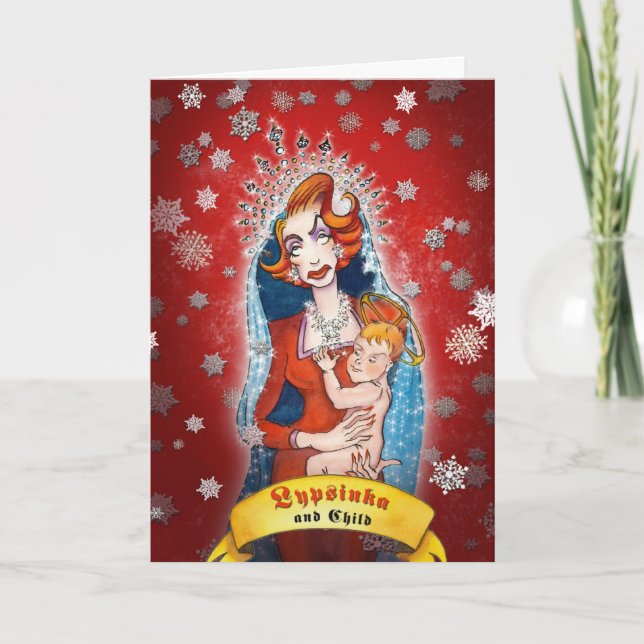 Festiva Tarjeta de felicitación #1 para navidades (saludo  (Anverso)