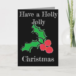 Festiva Tarjeta de felicitación a los navidades Holly Berr
