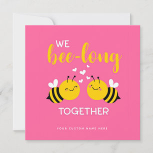 Festiva Tarjeta de Felicitación Adorable 'Nosotros Abeja-t