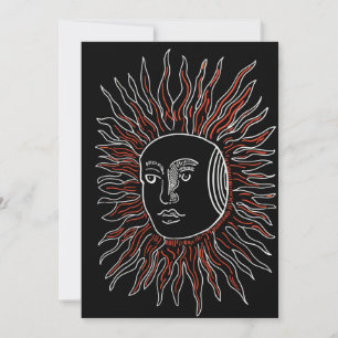 Festiva Tarjeta de felicitación Alchemic Sun Blank