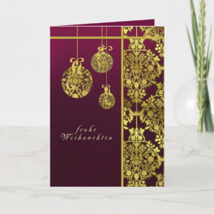 Festiva tarjeta de felicitación alemana de las Felices