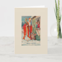 Tarjeta de felicitación alemana de San Nicolás del