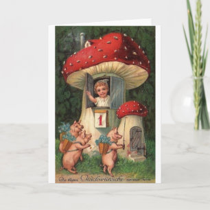 Festiva Tarjeta de felicitación alemana del día de Año