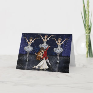 Festiva Tarjeta de felicitación Anime Nutcracker Snowflake