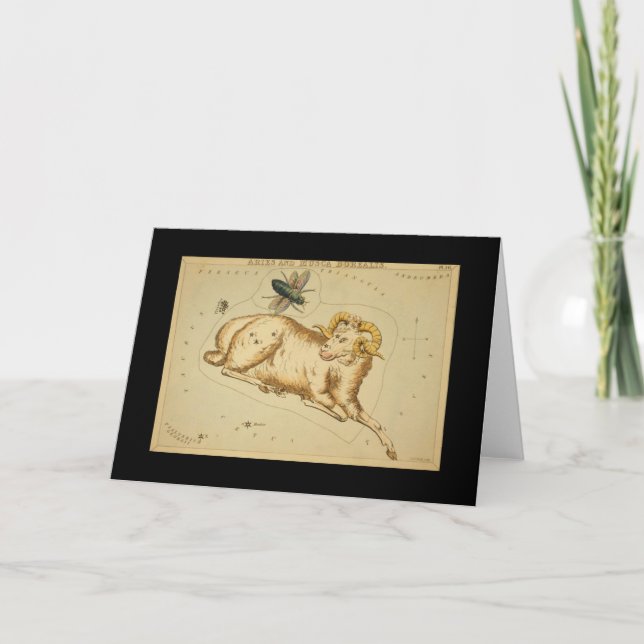 Festiva Tarjeta de felicitación Aries (Anverso)
