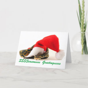 Festiva Tarjeta de felicitación Ball Python