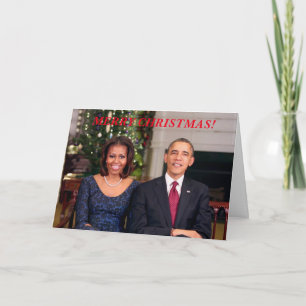 Festiva Tarjeta de felicitación Barack & Michelle 2013WA