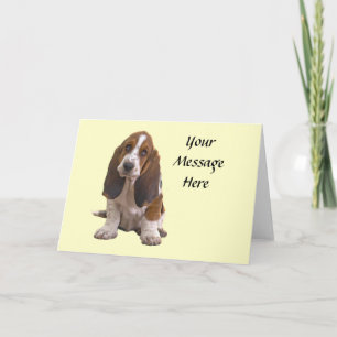 Festiva Tarjeta de felicitación Basset Hound