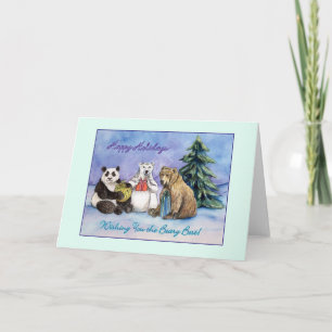 Festiva Tarjeta de felicitación Beary Best Happy Holidays