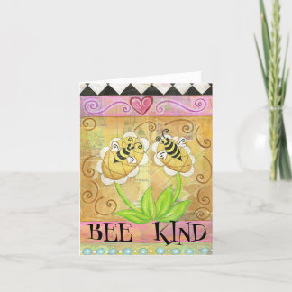 Festiva Tarjeta de felicitación Bee Kind