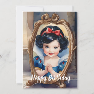 Festiva Tarjeta de felicitación blanca de nevada para bebé