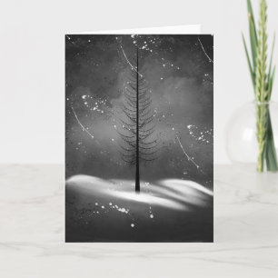 Festiva Tarjeta de felicitación blanco y negro
