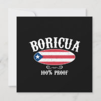 Tarjeta de felicitación Boricua 100% Puerto Rico (