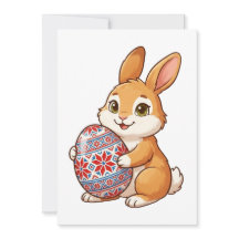 Tarjeta de Felicitación Brillante del Conejo de Pa
