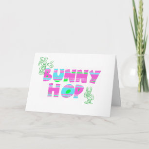 Festiva Tarjeta de felicitación Bunny Hop